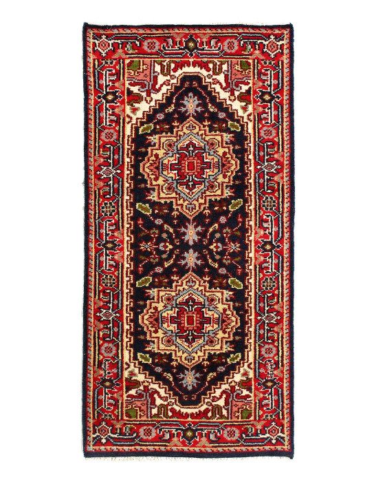 Fine Hand knotted Navy Blue Serapi design Runner 2'8'' X 5'7''