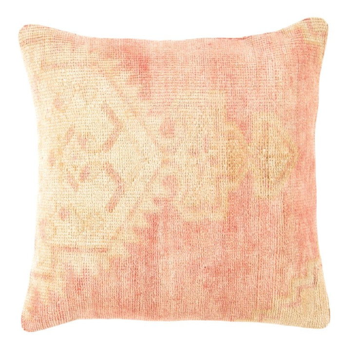 Vintage Hand Knotted Rug Turkish Pillow 20"X 20"
