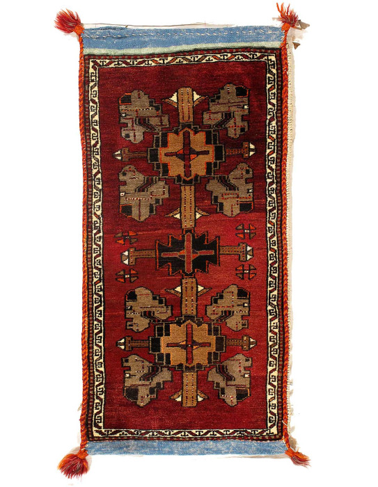Vintage Turkish Hand Knotted saddle bag Rug 2'X 4'