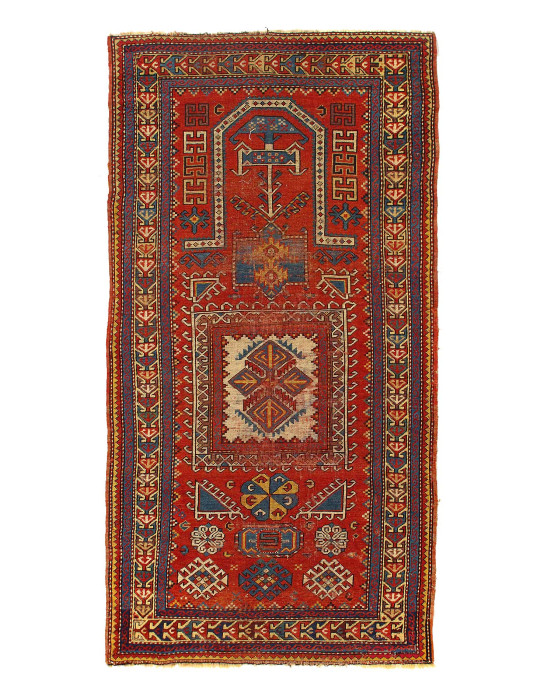 Antique Russian Kazak Rug 3'8"X 7'