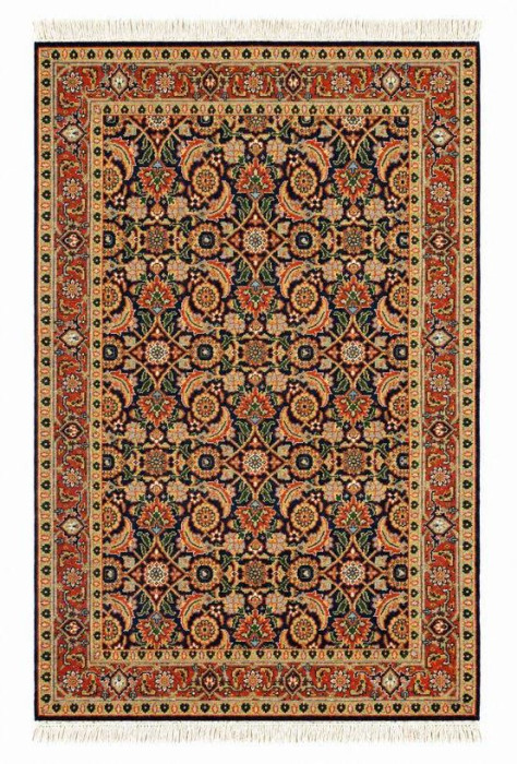 Navy Blue Hand Knotted Fine Herati 2'7"X 4'