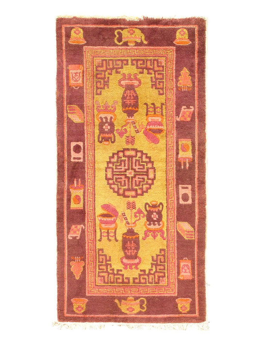 Antique Chinese Art Peking rug 2'X 3'9"