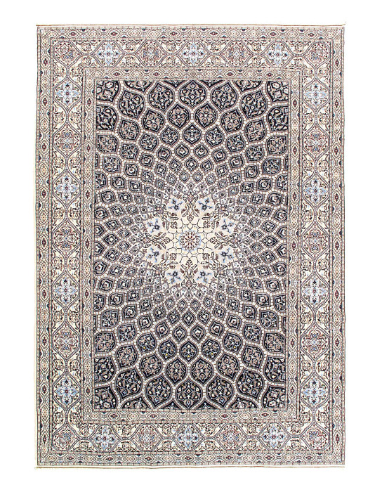 Fine  Persian Nain silk & wool 6L 7 'x 10'