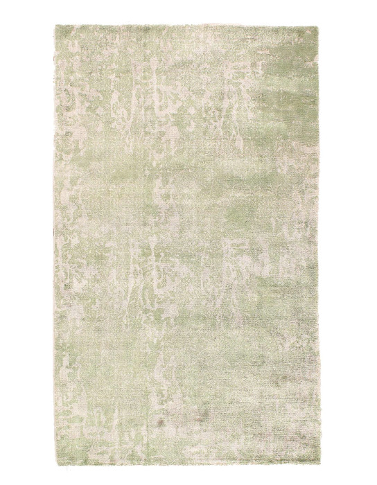 Light Green color Hand knotted Modern Rug  2'X 3'