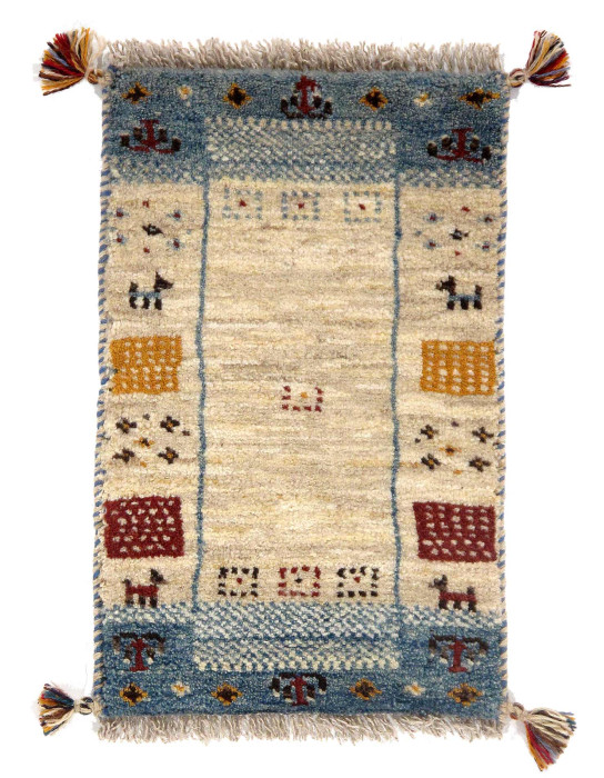 Fine Hand knotted Persian Gabbeh  1'4"X 2'