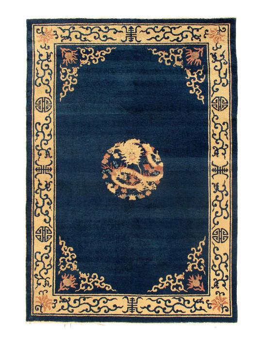 Antique Chinese Peking Rug 6'1"X 9'