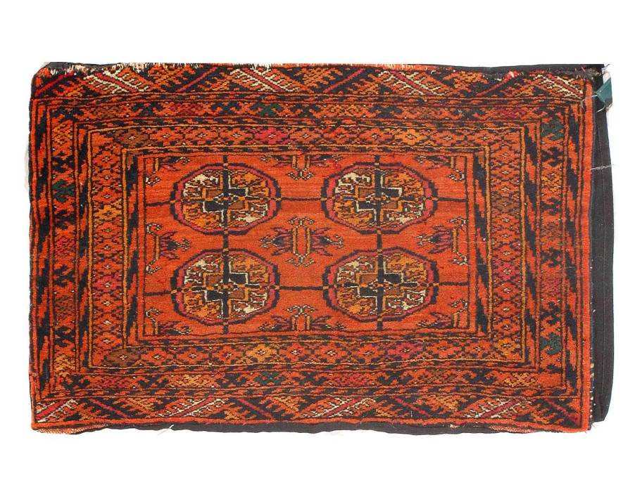 Fine Hand knotted Vintage Turkman size 1'3"X 2'