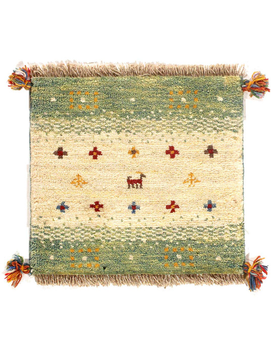 Fine Hand knotted Persian Gabbeh 1'4"x 1'4"